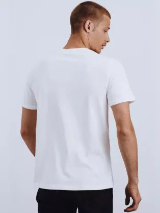Zajímavé pánské tričko v bílé barvě