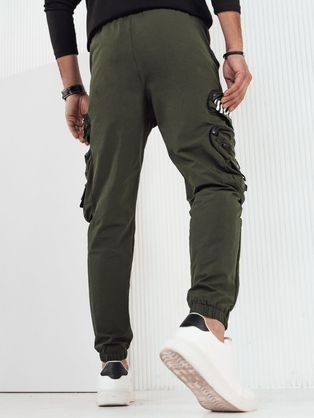 Originální zelené pánské kapsáčové jogger kalhoty