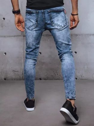 Černé pánské džíny v jednoduchém provedení