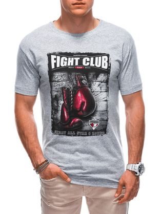 Pánské šedé tričko Fight S1861