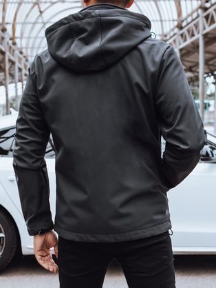Trendy softshellová bunda s výraznými prvkami v černé barvě