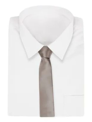 Hladká pánská kravata v trendy popelavé barvě