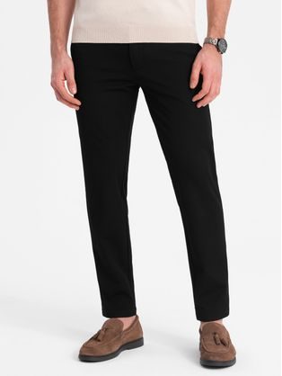 Elegantní černé chinos kalhoty klasického střihu V4 PACP-0191