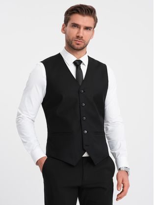 Trendy černá elegantní vesta V4 BLZV-0112