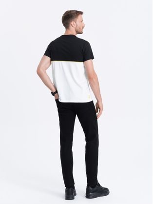 Originální dvojbarevné tričko černo - bílé V2 S1619