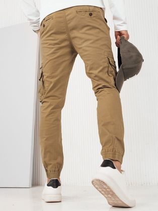 Stylové šedé kalhoty s károvaným vzorem