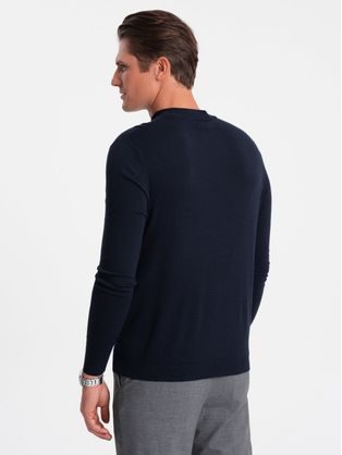Elegantní pánský svetr v granátové barvě V7 SWZS-0105
