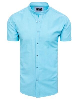 Senzační tyrkysová pánská košile s krátkým rukávem