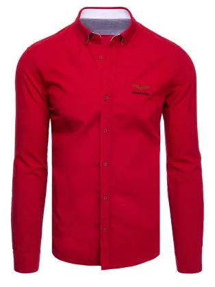 Trendy košile v červené barvě z bavlny