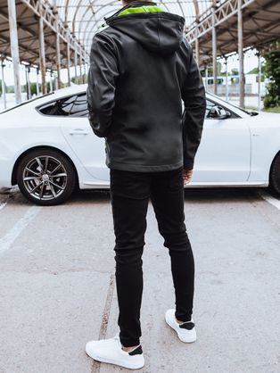 Trendy zimní černá bunda C576