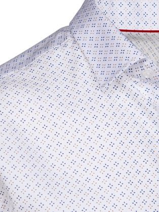 Trendy flanelová károvaná modro krémová košile V1 SHCS-0157