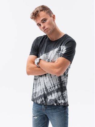Grafitové pánské triko S1617 v trendy designu
