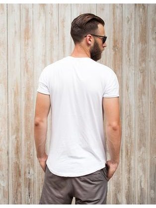 Bílé tričko s trendy potiskem S1763