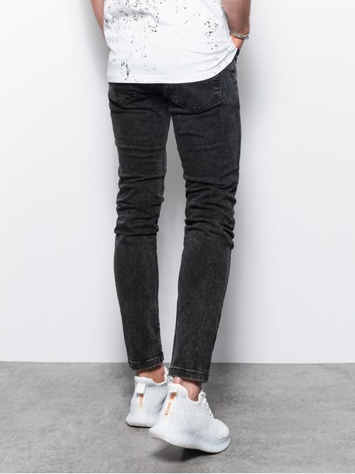 Riflové kalhoty v černé barvě P1062