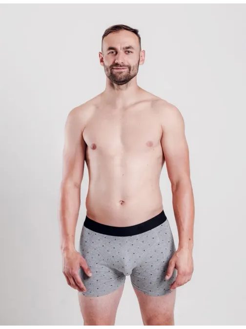 Trendy šedé puntíkaté boxerky Skim