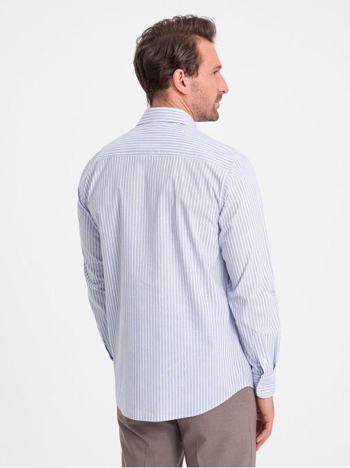 Pánská pruhovaná modro bílá košile SHOS-0155