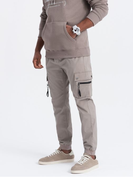 Trendy béžové jogger kalhoty V2 PAJO-0125