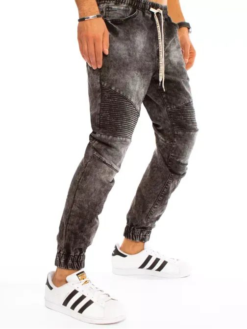 Trendové tmavě-šedé džíny