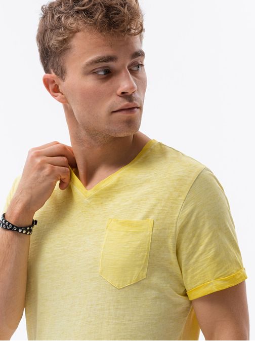Trendové žluté tričko S1388