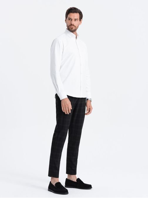 Elegantní bílá košile oxford V1 OM0108