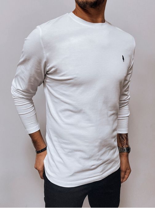 Trendy bílé tričko s dlouhým rukávem