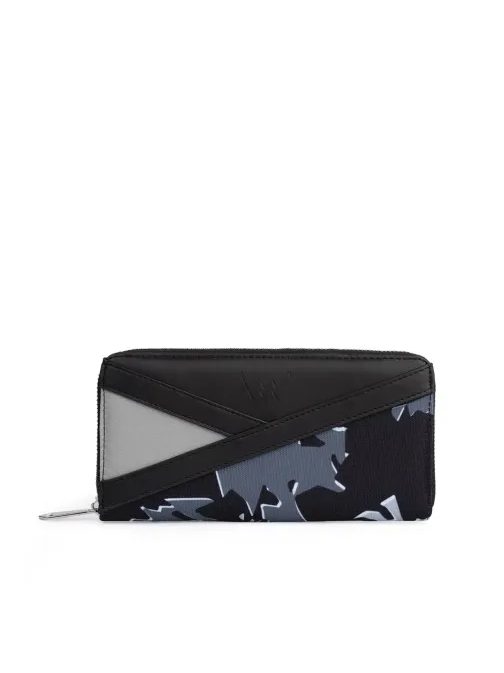 Černá peněženka Flocke s trendy vzorem