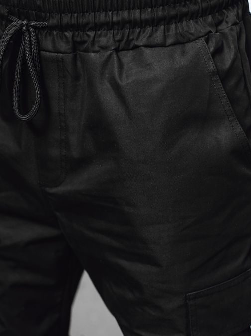 Nadčasové černé kapsáčové jogger kalhoty
