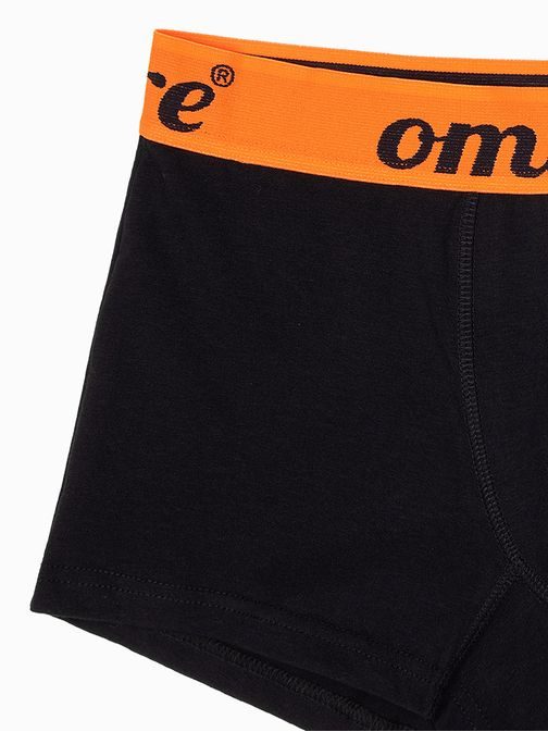 Stylové černo-oranžové boxerky U283