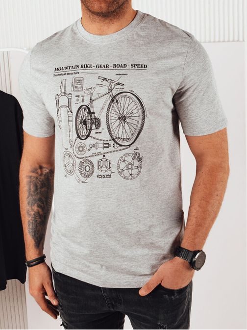 Trendy šedé tričko pro cyklisty