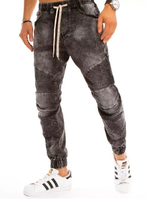 Trendové tmavě-šedé džíny