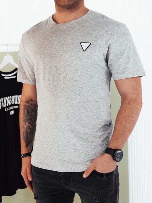 Módní šedé pánské tričko v trendy provedení