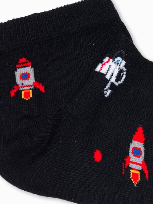 Veselé černé ponožky Vesmír U177