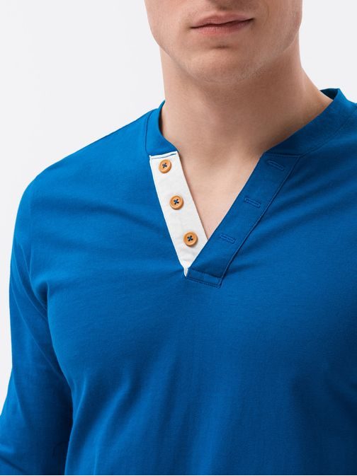 Tričko s dlouhým rukávem v modré barvě L133