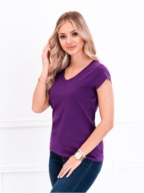 Pohodlné fialové dámské tričko SLR002