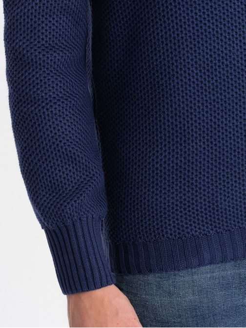 Elegantní pánský svetr v granátové barvě V7 SWZS-0105