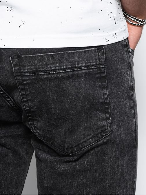 Riflové kalhoty v černé barvě P1062