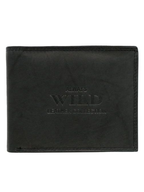 Trendy černá kožená peněženka pro pány