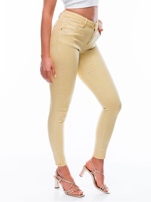 Žluté dámské trendy džíny PLR150