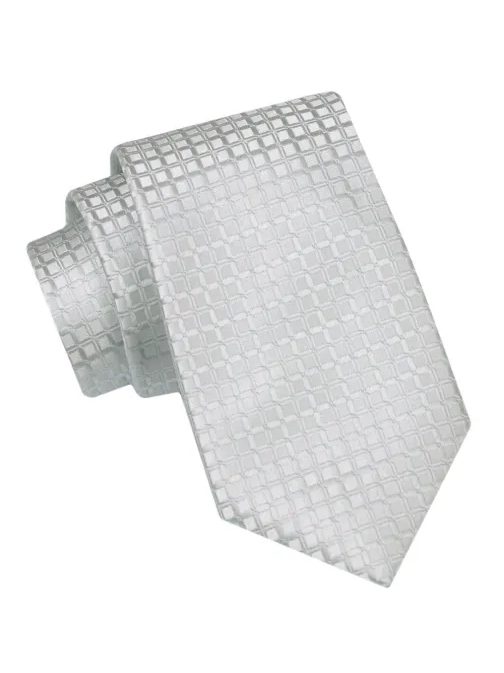 Zářivě šedá pánská kravata s texturou