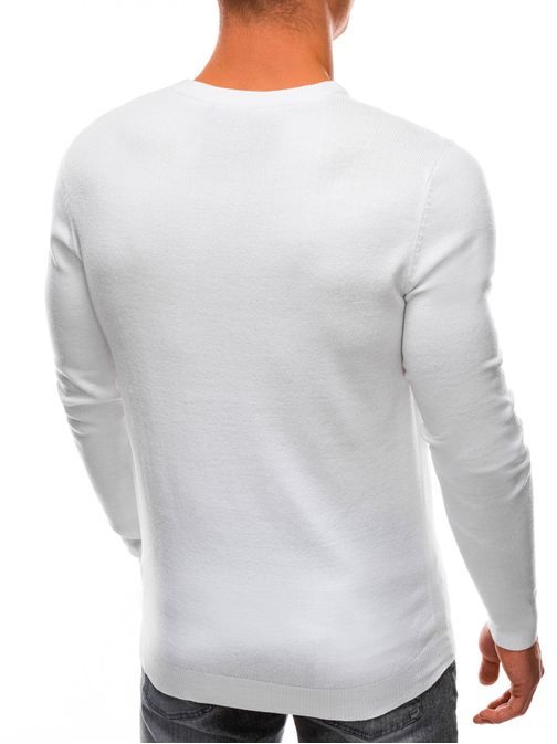 Bílý jednoduchý svetr E199