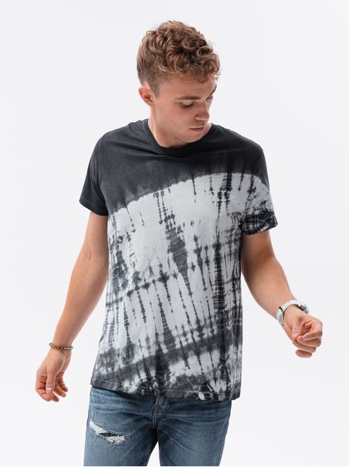 Grafitové pánské triko S1617 v trendy designu