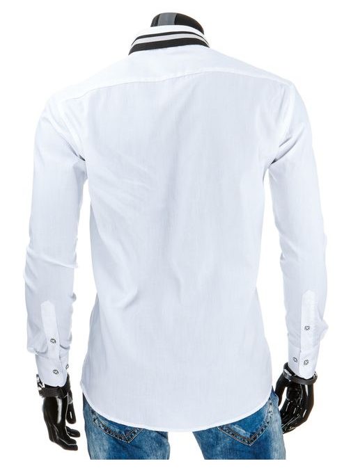 Společenská bílá košile s dlouhým rukávem (dx0912)