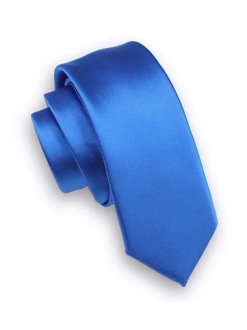 Klasická modrá pánská kravata bez vzoru