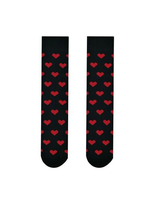 Veselé černé ponožky Srdíčka