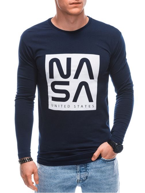 Granátové tričko s nápisem Nasa L163