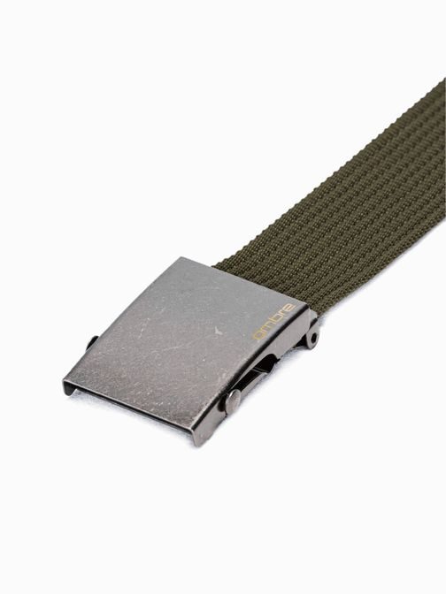 Pánský pásek v khaki barvě A029