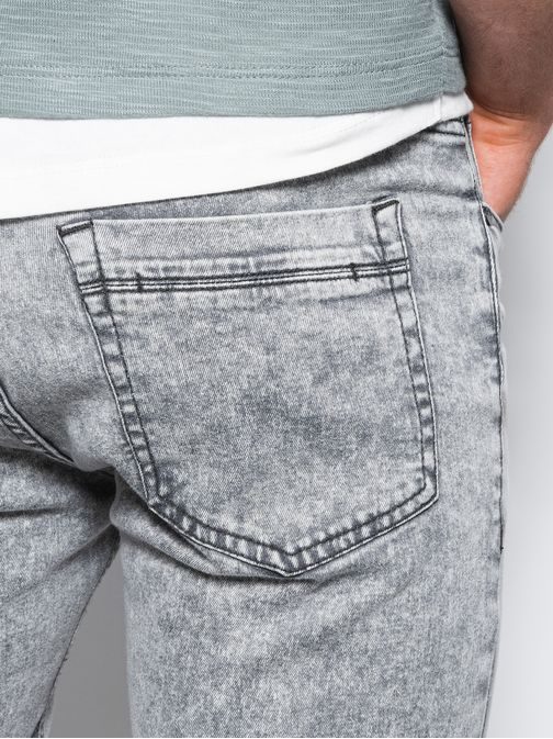 Riflové kalhoty v šedé barvě P1062