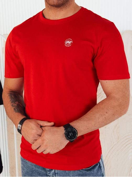 Trendy červené tričko s jemným logem