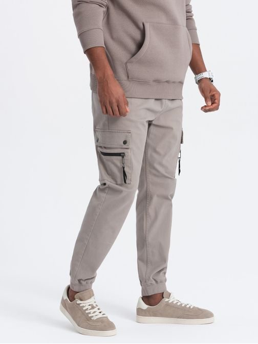 Trendy béžové jogger kalhoty V2 PAJO-0125