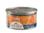 ALMO NATURE DAILY MENU WET CAT - KOUSKY SE PSTRUHEM 85G - KONZERVY PRO KOČKY